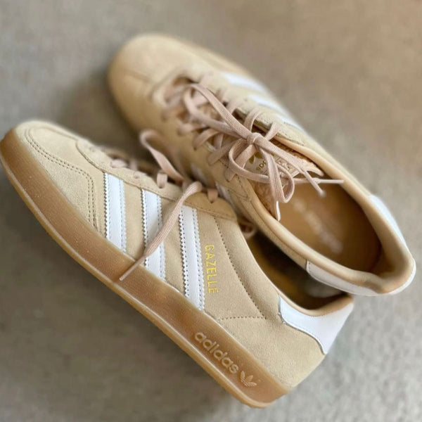 Sapatilhas Adidas Gazelle - Bege/Branco